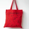 Ann My Dice red tote bag with Thorn album art, front